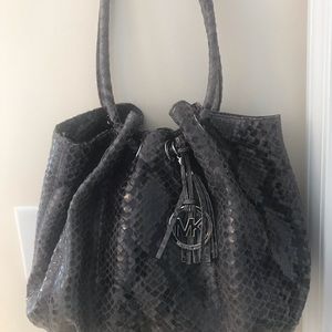 Michael Kors leather snake skin bag